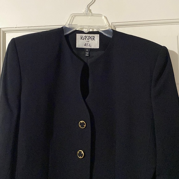 Kasper for A.S.L. Black Skirt Suit - Picture 2 of 11